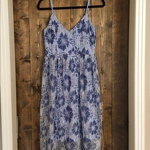 Blue lace dress